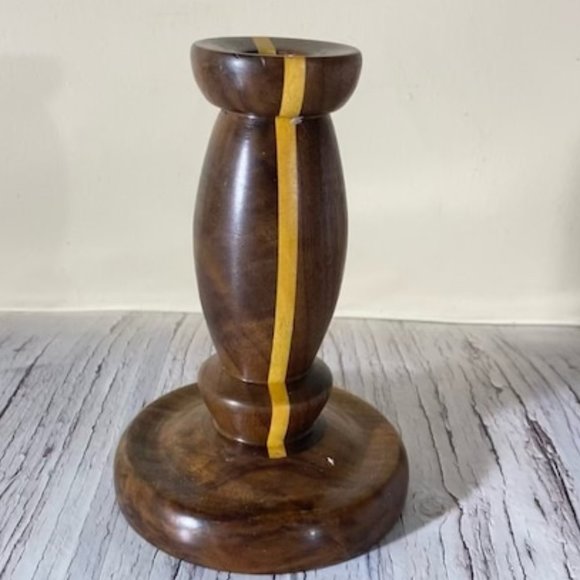 Wood Candle Holder ,Candlesticks | Wooden Candlestick Holder, Wood Pillar Candle - Picture 1 of 6